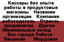 Кассиры без опыта работы в продуктовые магазины › Название организации ­ Компания-работодатель › Отрасль предприятия ­ Другое › Минимальный оклад ­ 1 - Все города Работа » Вакансии   . Мордовия респ.